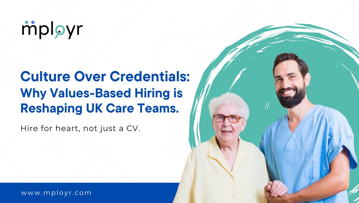 mployr_'s tweet image. Great care starts with the right values.
Discover how values-based hiring is changing the future of UK care teams because it’s not just about experience, it’s about empathy.
For more, check out our full blog here: mployr.com/#/blogDetail?i…

#Mployr #CareWithHeart #ValuesBasedHiring