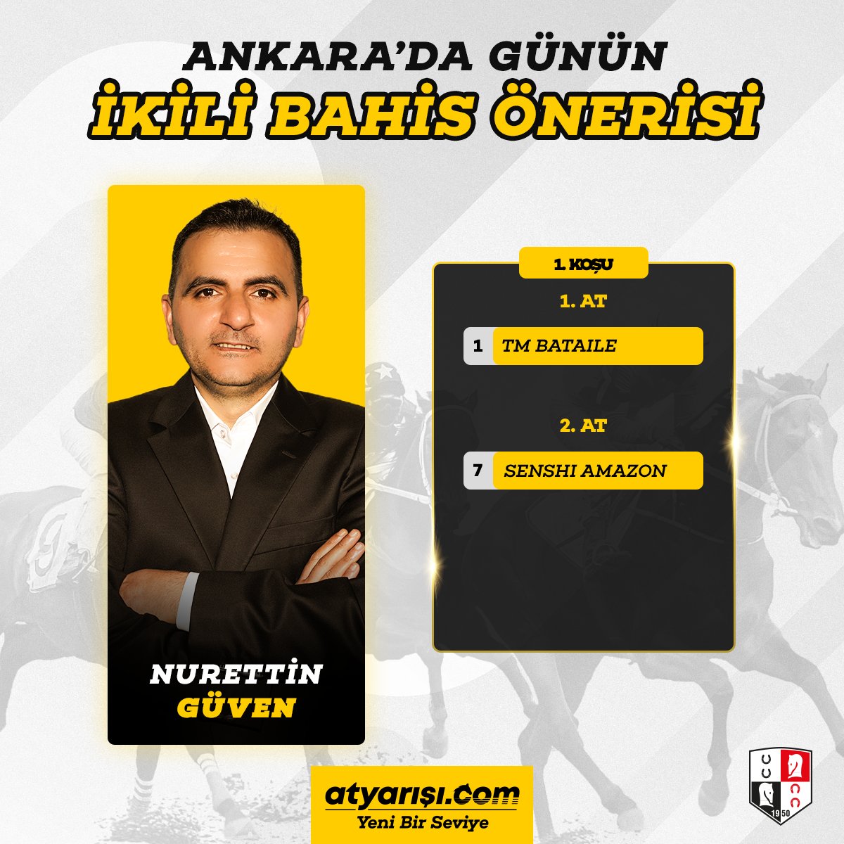 atyarisi (@atyarisicom) on Twitter photo Ankara'da günün İKİLİ BAHİS ÖNERİSİ!
Yazarımız Nurettin Güven (<a href="/NurettinGven17/">Nurettin Güven</a>), Ankara programı için ikili bahis önerisini paylaştı.
Hemen Oyna --> atyrs.co/3vS7MFe Ankara'da günün İKİLİ BAHİS ÖNERİSİ!
Yazarımız Nurettin Güven (<a href="/NurettinGven17/">Nurettin Güven</a>), Ankara programı için ikili bahis önerisini paylaştı.
Hemen Oyna --> atyrs.co/3vS7MFe