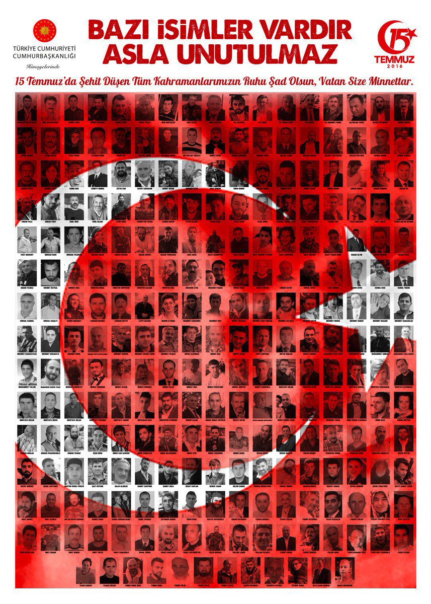 15 Temmuz, milletçe irademize ve bağımsızlığımıza sahip çıktığımız, birlik ve beraberlik içinde karanlığa karşı aydınlığı seçtiğimiz kutlu bir direnişin adıdır.

O gece demokrasi uğruna gözünü kırpmadan şehadete yürüyen kahramanlarımızı saygı, rahmet ve minnetle anıyor;