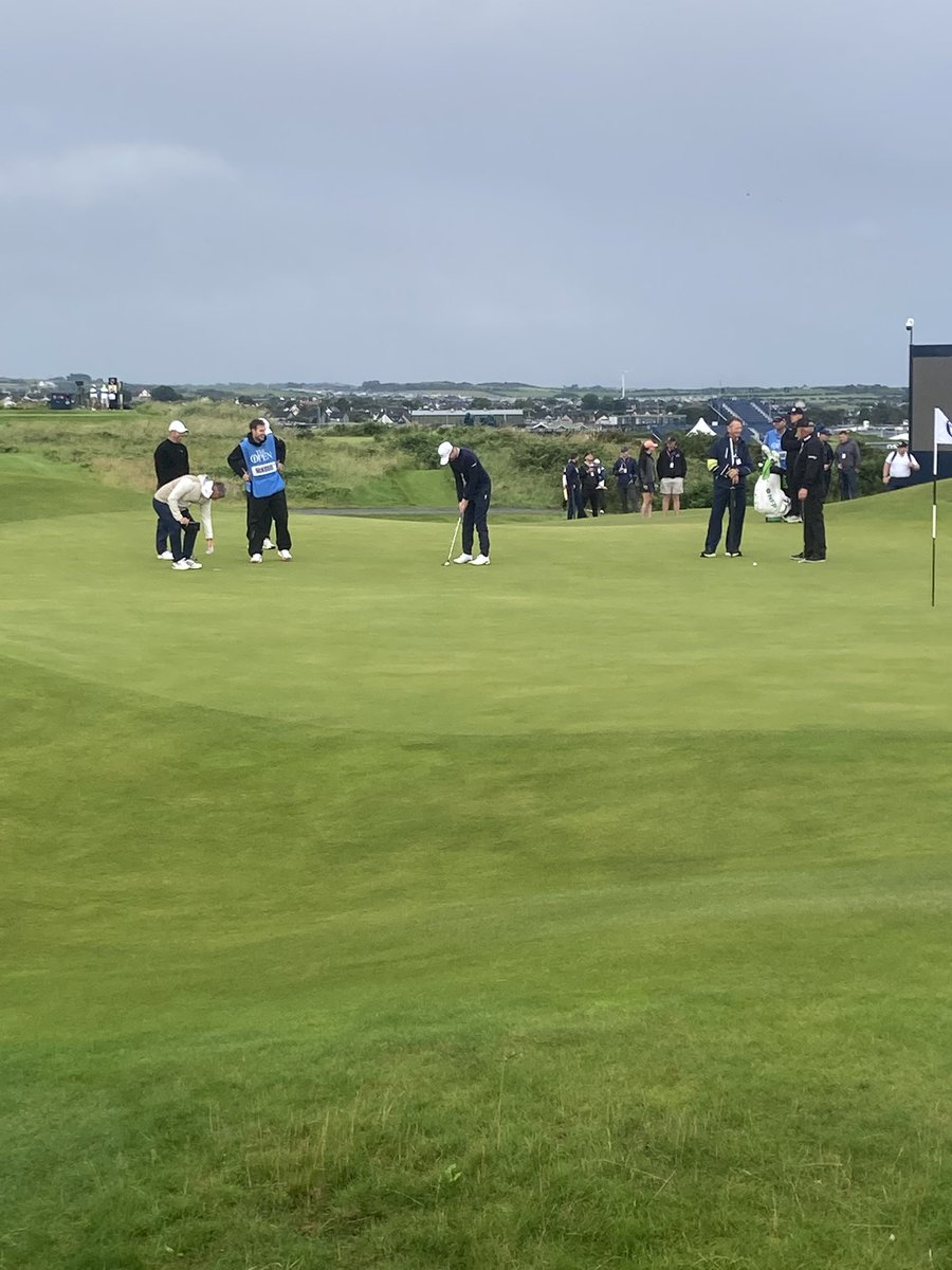 Rory McIlroy, Darren Clarke and Tom McKibbin have stolen a march on the fans by heading out before the gates open at Royal Portrush. They’re currently on the 3rd green with Rory’s coach Michael Bannon and putting coach Brad Faxon 
#TheOpen
