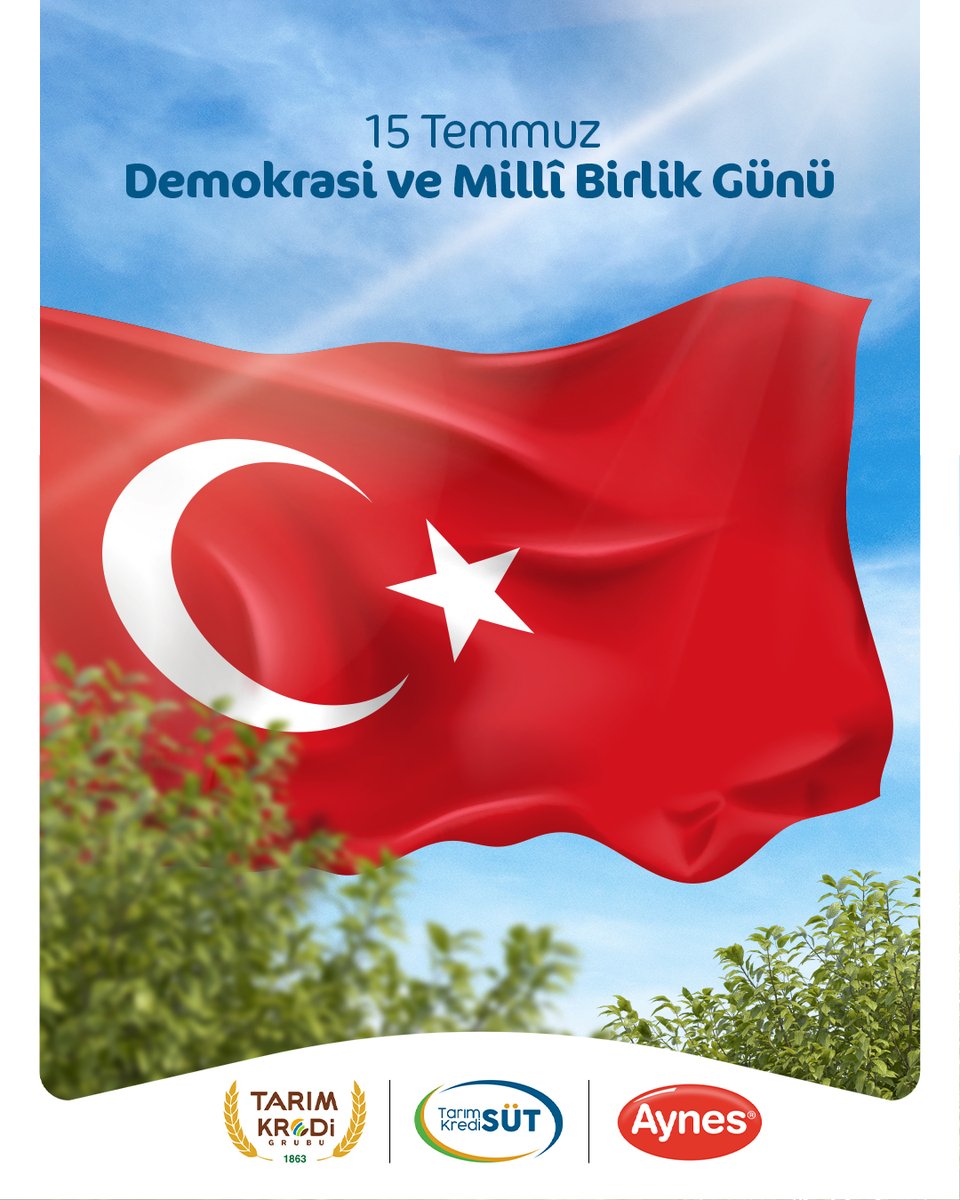 tksuturunleri's tweet photo. Demokrasimizi ve millî irademizi korumak adına fedakârlık gösteren 15 Temmuz şehitlerimizi minnetle anıyor, gazilerimize şükranlarımızı sunuyoruz.

#TarımKrediSüt #TarımKrediGrubu #15TemmuzDemokrasiveMilliBirlikGünü https://t.co/XrEGfqxYWr