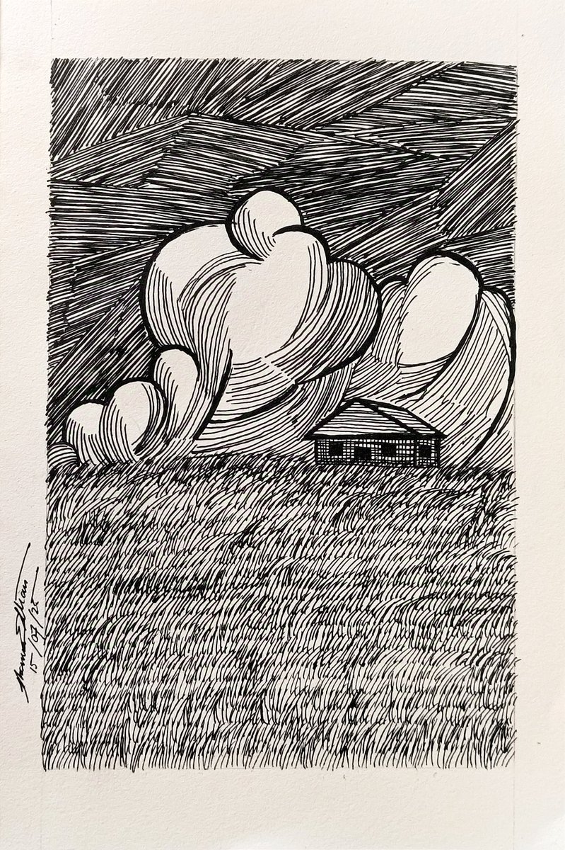 shawnellian's tweet image. The Lonely Home

#penandink #pendrawing #inkdrawing #blackandwhiteart #nature #drawing #sketchbook #inktober #hatching #sketching #art #artmoots