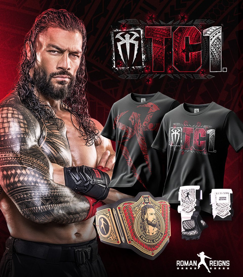 AxellentGarcon's tweet image. Roman Reigns est le #OTC1 🔥
Le nouveau merch de Roman Reigns est disponible sur le WWE Euroshop!
La ceinture du Tribal Chief est magnifique 😍
Tous les nouveaux articles : wwe-shop.sjv.io/dOqd42