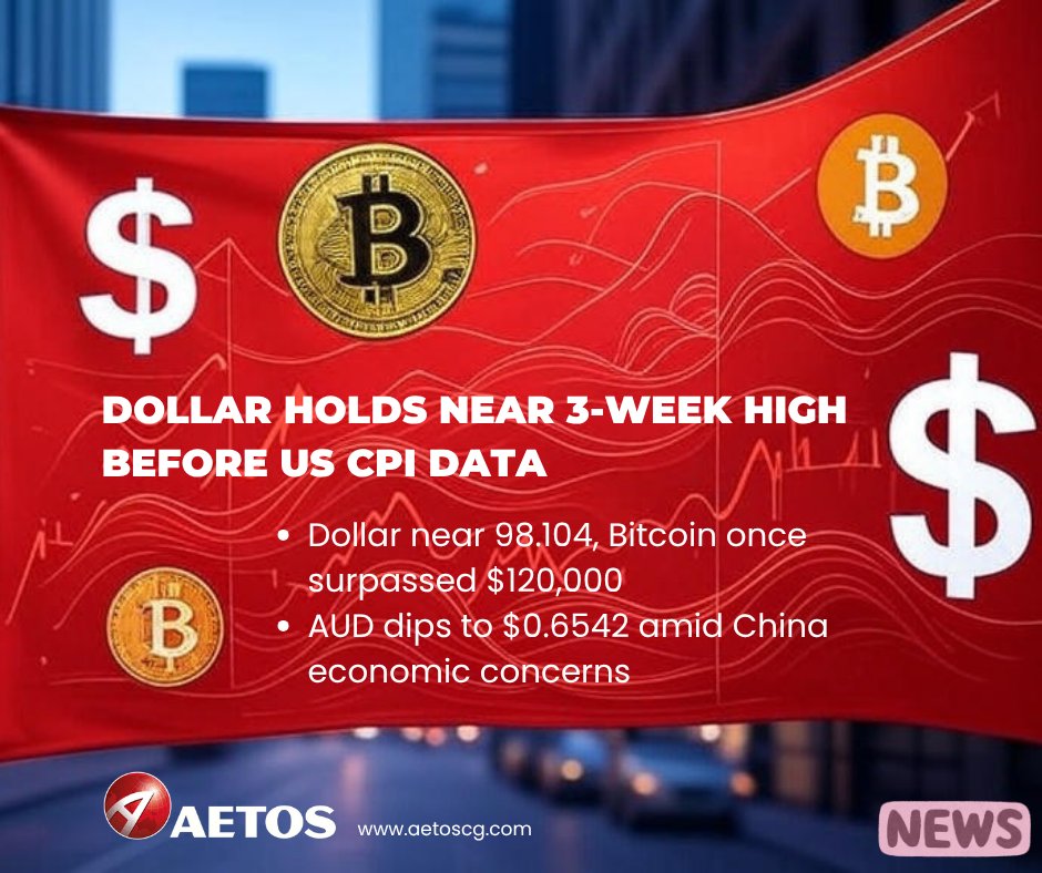 AETOSCG's tweet photo. DOLLAR HOLDS NEAR 3-WEEK HIGH BEFORE US CPI DATA

#aetos #bitcoin #financialnews #tradingstrategy https://t.co/ay4fWVCUyw