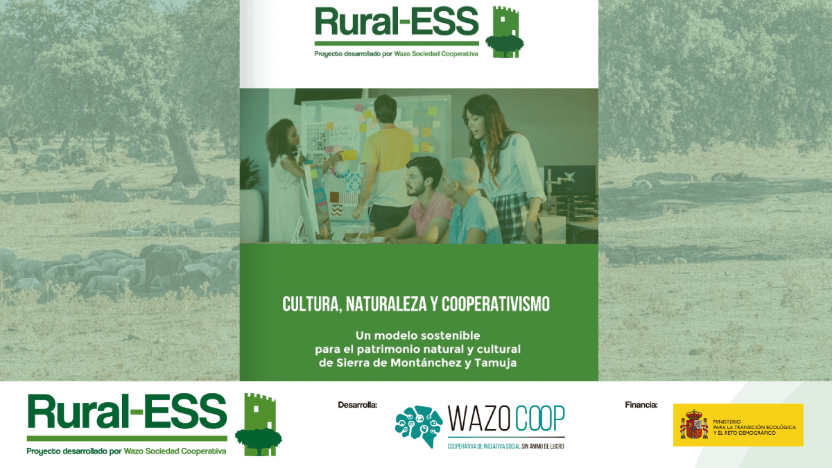 🌱 La guía "Cultura, Naturaleza y Cooperativismo" ya está disponible! 🌍 En Wazo Coop, seguimos trabajando por un desarrollo sostenible en la Sierra de Montánchez y Tamuja. Con esta publicación, buscamos empoderar a las comunidades rurales a través de la Economía Social y