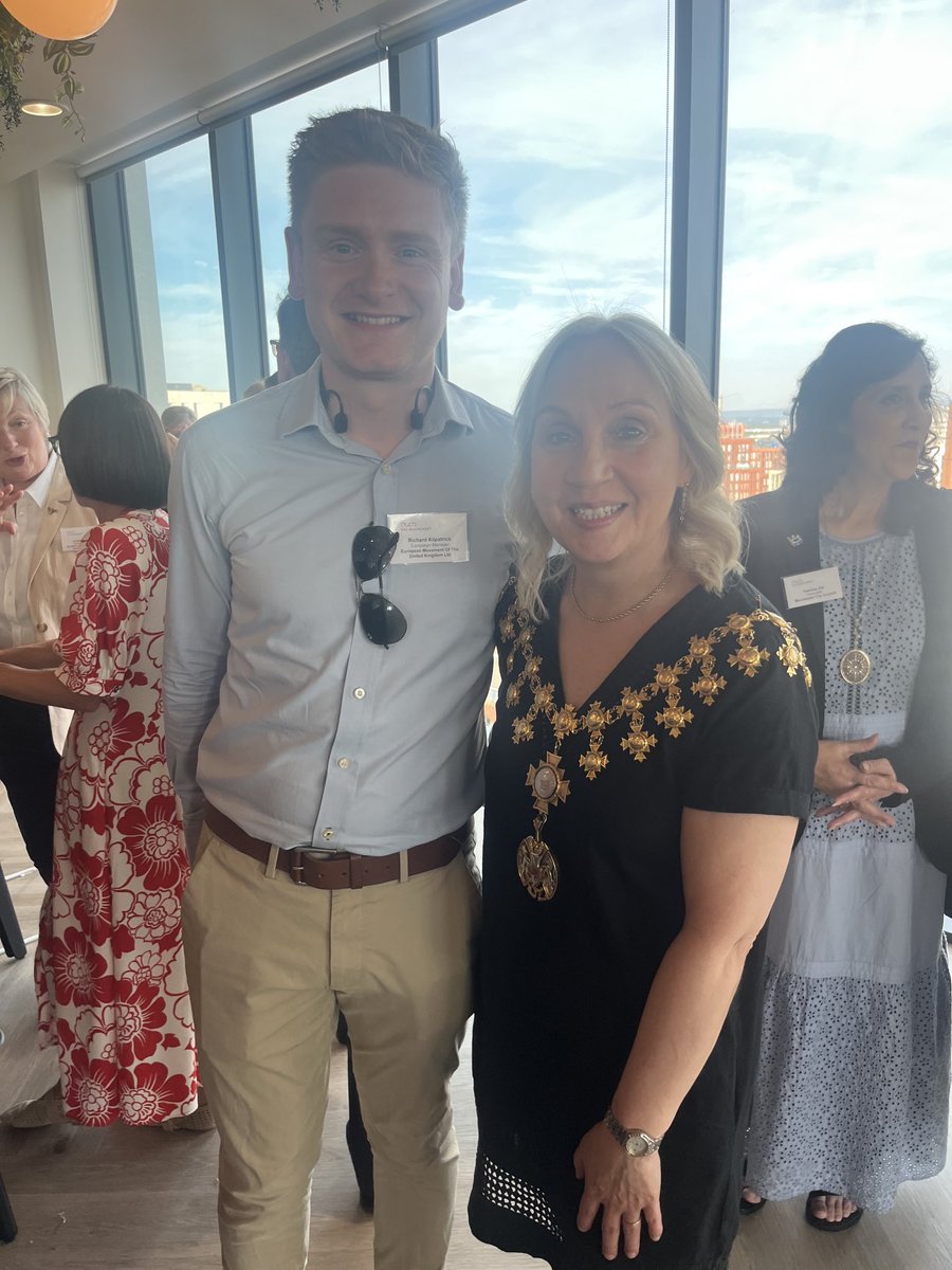 Jane_Brophy's tweet image. Good to invited as Mayor of Trafford to met many interesting people at the Networking Reception with the Ambassadors of the EU. The event celebrated the rich European connections of Greater Manchester, a city with a long history of international cooperation and cultural exchange.