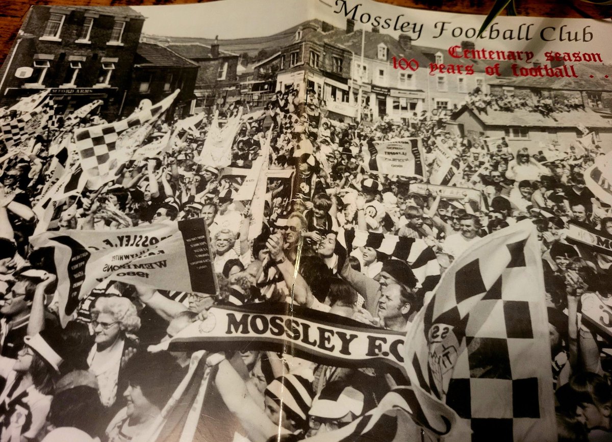 2605NI (@2605ni) on Twitter photo Mum came up trumps last week. Found a <a href="/MossleyAFC/">Mossley AFC</a> centenary souvenir programme in a local charity shop in mint condition. Look at those pics. Much as I love our gates now, the lettering on these images is wonderful. #nonleague Mum came up trumps last week. Found a <a href="/MossleyAFC/">Mossley AFC</a> centenary souvenir programme in a local charity shop in mint condition. Look at those pics. Much as I love our gates now, the lettering on these images is wonderful. #nonleague