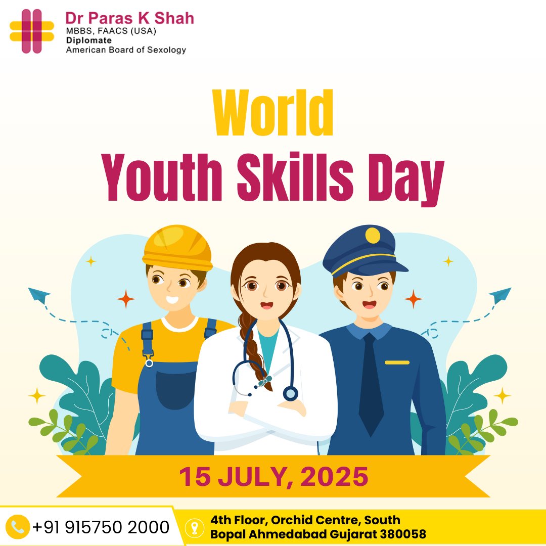 drParas67862's tweet photo. Happy #WorldYouthSkillsDay! 🎉
Dr. Paras Shah celebrates the power of skills in shaping bold, capable, and future-ready youth. Let’s keep empowering the next generation to learn, lead, and thrive! 💡🌍👩‍💻👨‍🔧
#YouthSkills #DrParasShah #SkillUp #YouthEmpowerment #15July2025 https://t.co/uGP5QYzsRq