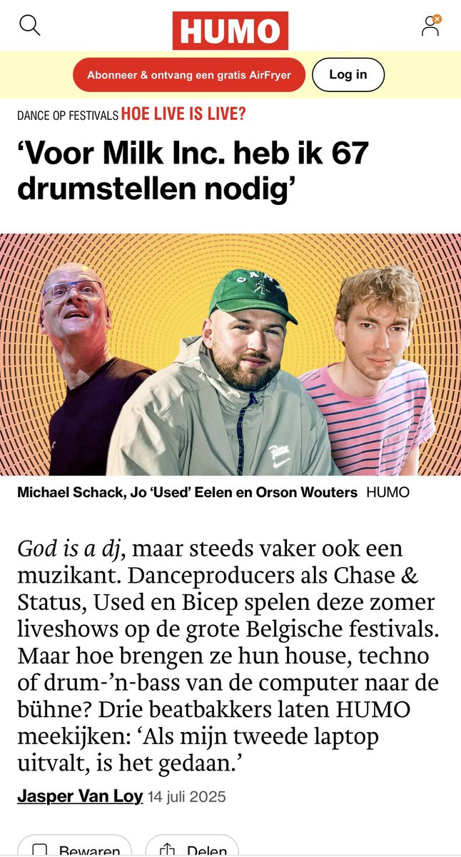 De waarheid! Facts!
🙏 <a href="/Humo/">humo</a> <a href="/JappeVLoy/">Jasper Van Loy</a> 
👊 Jo Eelen #Used &amp; Orson Wouters #transistorcake 

humo.be/muziek/voor-mi…