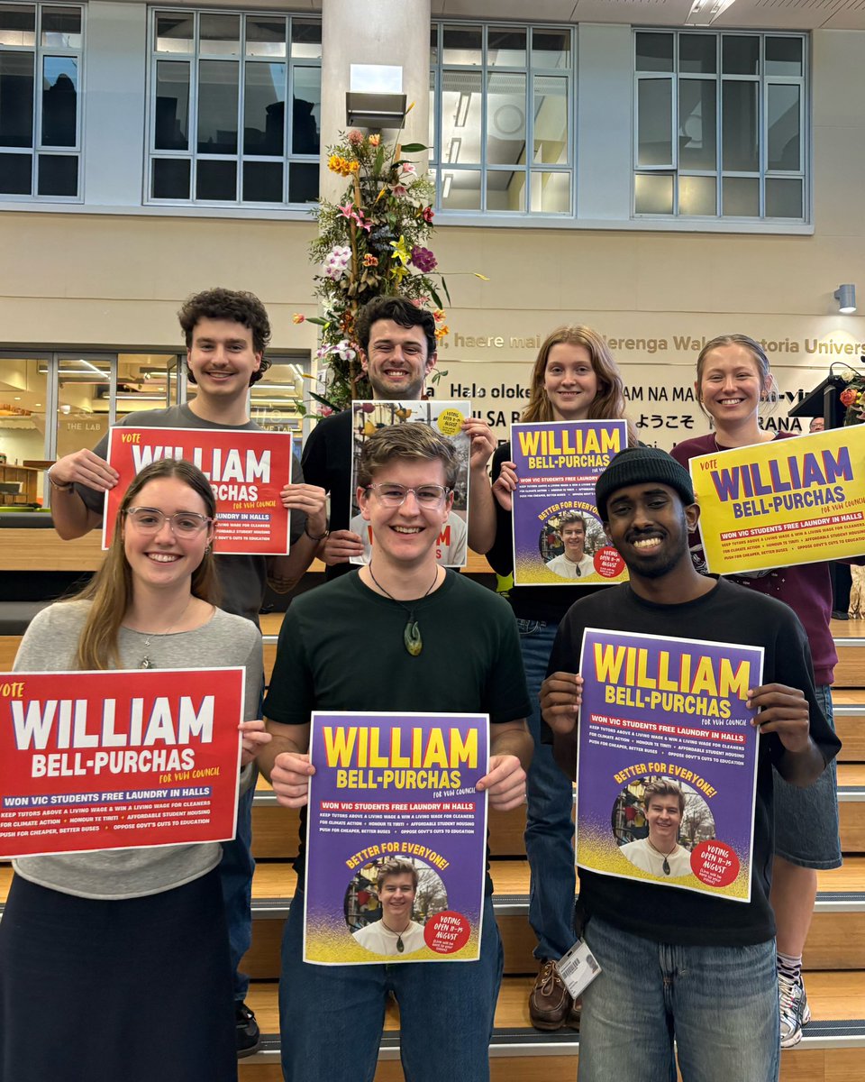 ‼️✊Let’s finish the job! We need to lock in a Living Wage for tutors, win it for cleaners, and prioritise affordable housing (cough cough replacing the Gordon Wilson flats).

I’m running for VUW Council, voting is open 11-15 August!