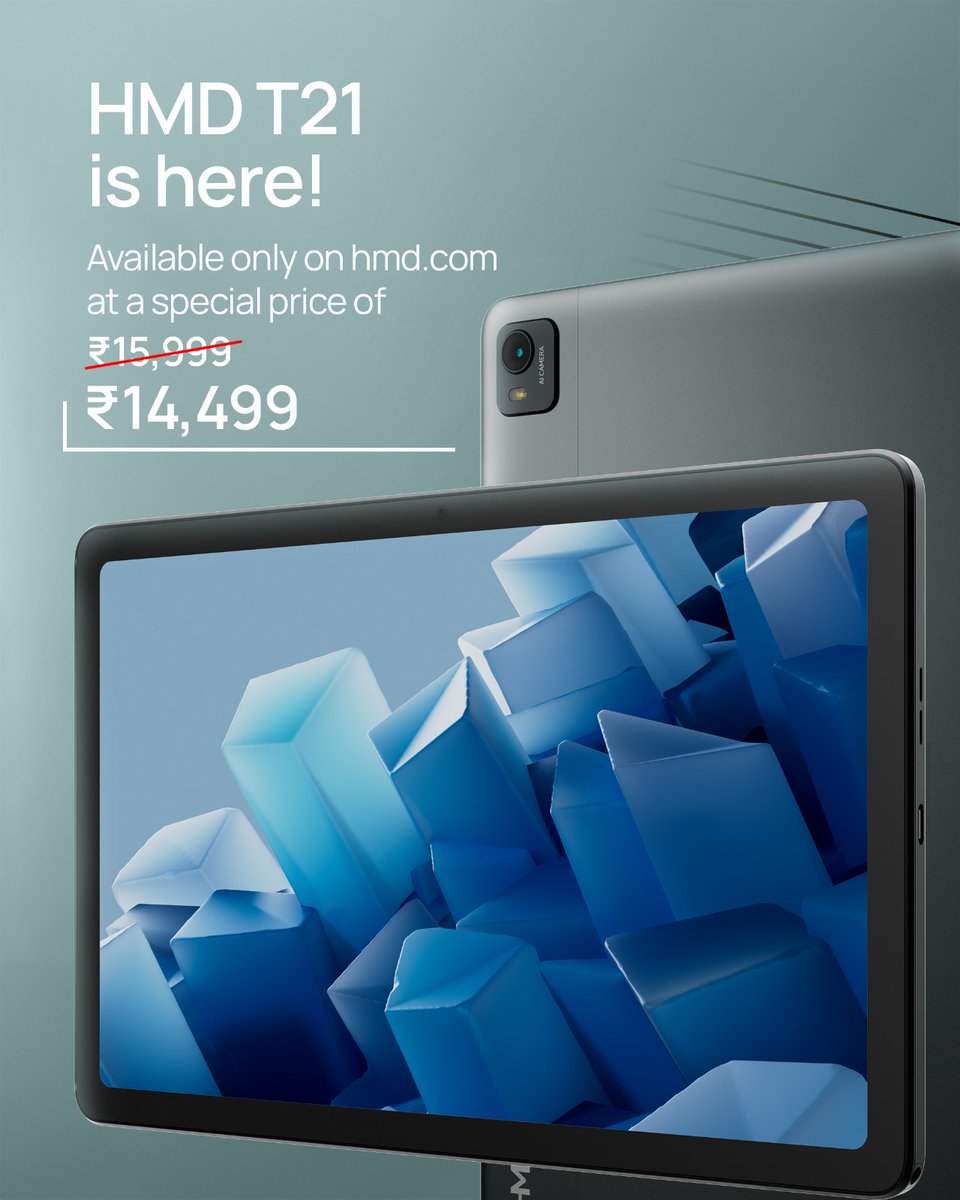 Get home the complete entertainment pack. From creating to binge watching, HMD T21 is the gadget that makes everyday fun and full of possibilities!

Buy now - bit.ly/3IqL6BX

#HMD #HMDIndia #HMDT21 #SpecialOffer #NewOffer #SpecialPrice