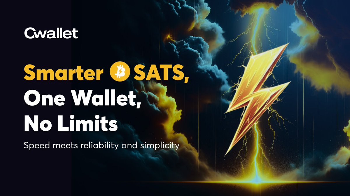CwalletOfficial's tweet photo. ⚡ Got $SATS? Use them smarter with #Cwallet

@CwalletOfficial  seamlessly integrates with the Bitcoin Lightning Network, providing you with:
✅ Instant, low-fee transfers
✅ User-friendly SATS interface for effortless microtransactions
✅ Unified $BTC & Lightning wallet — no bridges, no hassle
✅ Unlimited Token Swap cross chain

🔗 Manage your $SATS with ease:  https://t.co/4bpApSgXsV

Power your Bitcoin journey — faster, lighter, smarter.

#Cwallet #Bitcoin #SATS #LightningNetwork #BTCWallet #Web3Tools #CryptoPayments