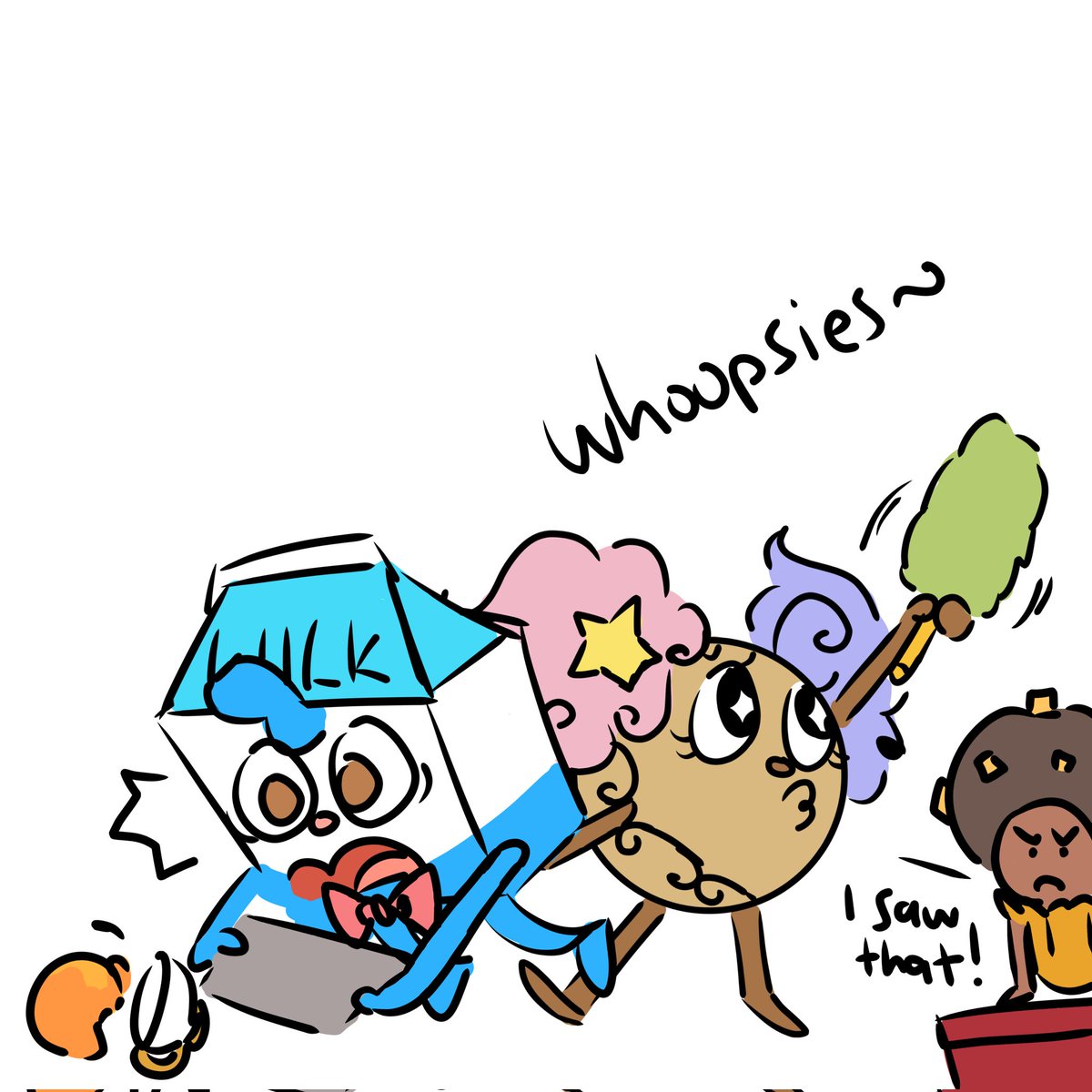 JacyWolf4's tweet photo. Sooooo #breadbarbershop anyone? Yeaa im making another #oc meet marie, a sweet prankster. But is she really a biscuit, not some cracker pretender?
She often cause little mischief around the barbershop, mostly to #wilk but she wont hesitate if theres a chance on #masterbread https://t.co/0rpD7fxhZ0