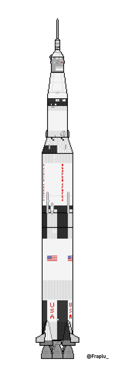 Fraplu_'s tweet image. And there's the Saturn V done. Took a WHILE. It was fun though. Definitely want to make the INT-21/Skylab/whatever it's called and maybe some other unflown variants sooner or later.