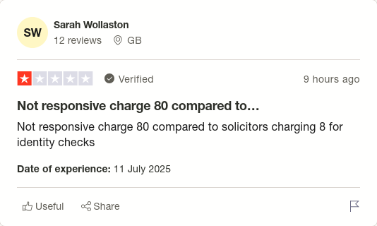Sarah Wollaston gave Purplebricks 1 star via <a href="/Trustpilot/">Trustpilot</a> trstp.lt/et0uqbQX3a #CONmisery #NoBull #ownit
