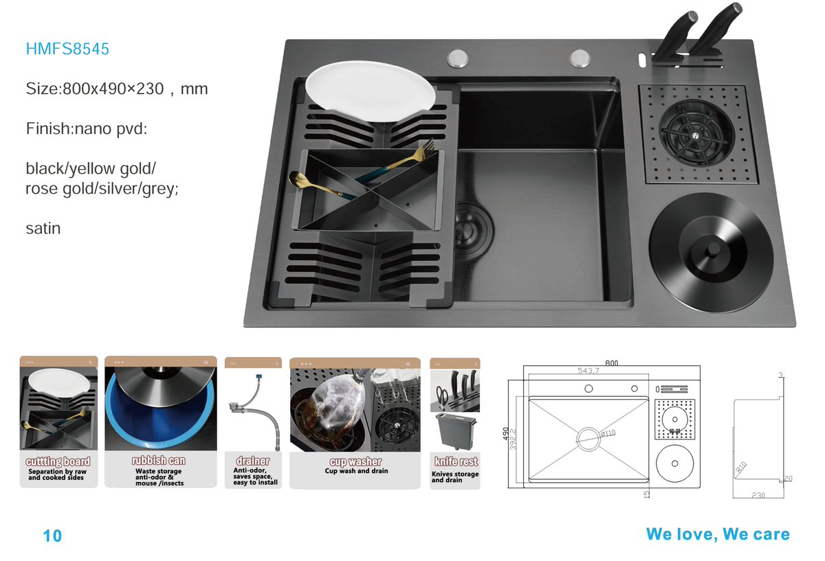 Elevate Your Kitchen Solutions with HMFS8545 Multifunctional Sink
Targeting B2B partners (distributors, kitchen manufacturers, project contractors) – this sink is a game - changer for your product lineup!