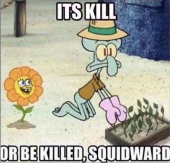 glitchedfandom's tweet image. It’s kill or be killed