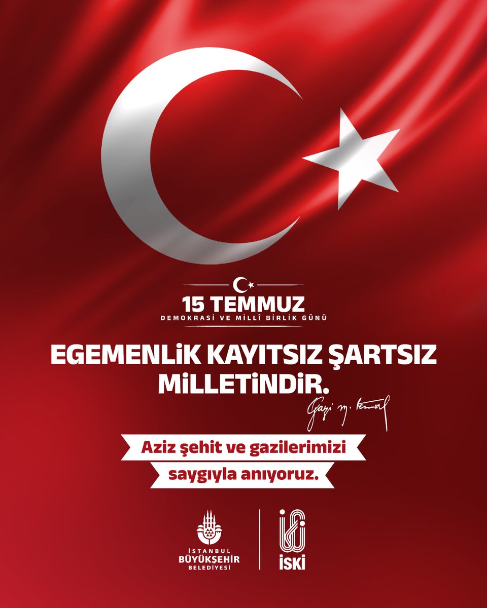 “Egemenlik kayıtsız şartsız milletindir.”

Aziz şehit ve gazilerimizi saygıyla anıyoruz.