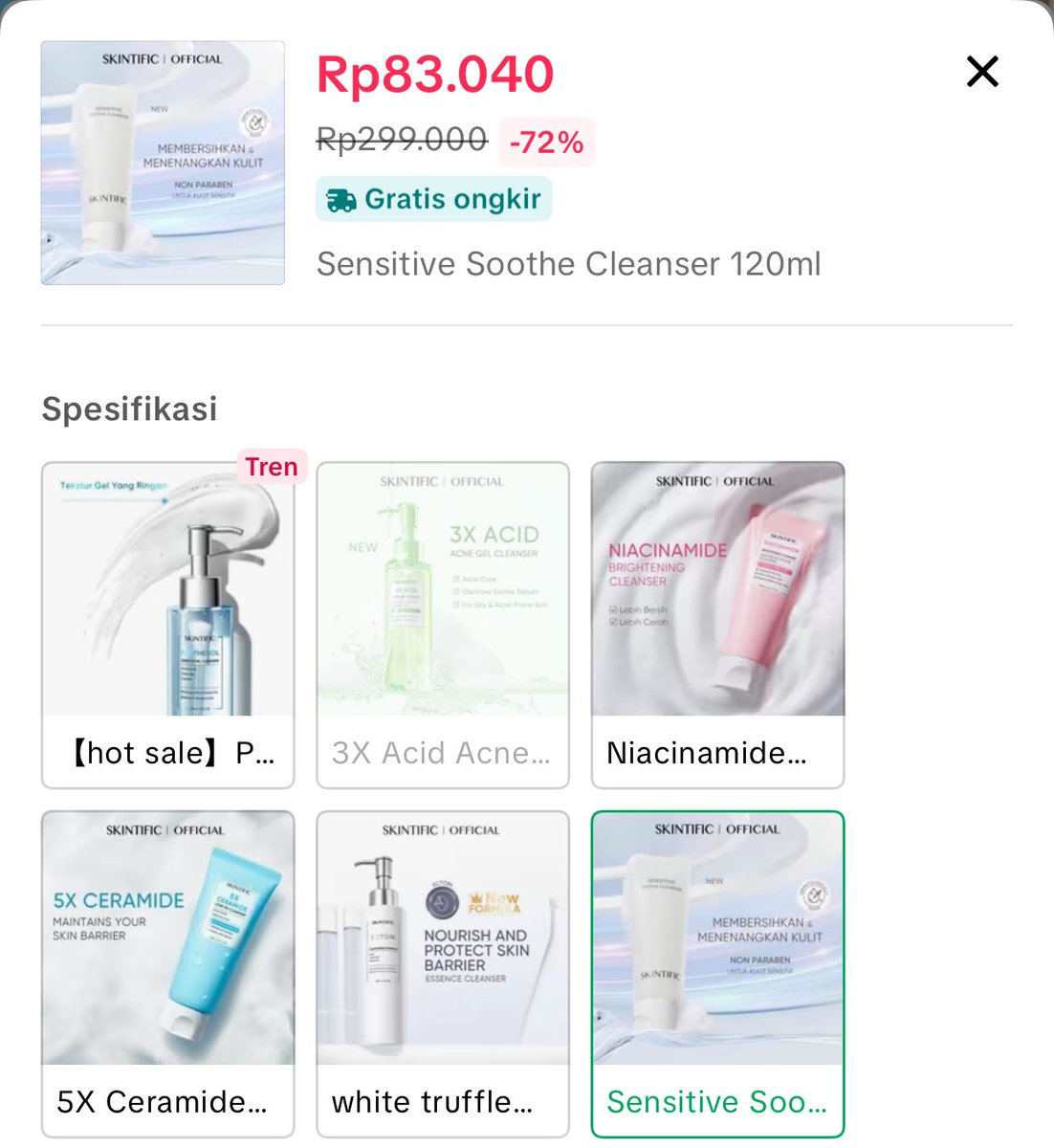 22__syah's tweet photo. WTS!! SKINTIFIC Sensitive Shoote Cleanser 120 ml (NEW SEGEL NO REJECT)
Price : 62k‼️(negotiable)

stock hanya 6 ajaa nih, cepet amankan!

#WTS #WTB #infoBU #zonauang #zonaBU #zonajajan #skintific #facewash #sensitiveskin #cleanser #new https://t.co/OpO8U2NVRM