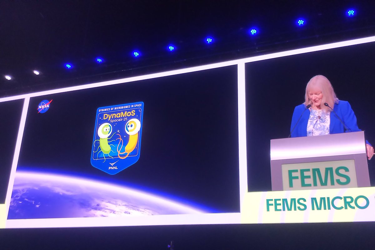 On day 2 at #FEMSmicro we hear a talk by Janet Knutson Jansson on what happens on microbes in space! Great talk <a href="/FEMSmicro/">FEMS</a>