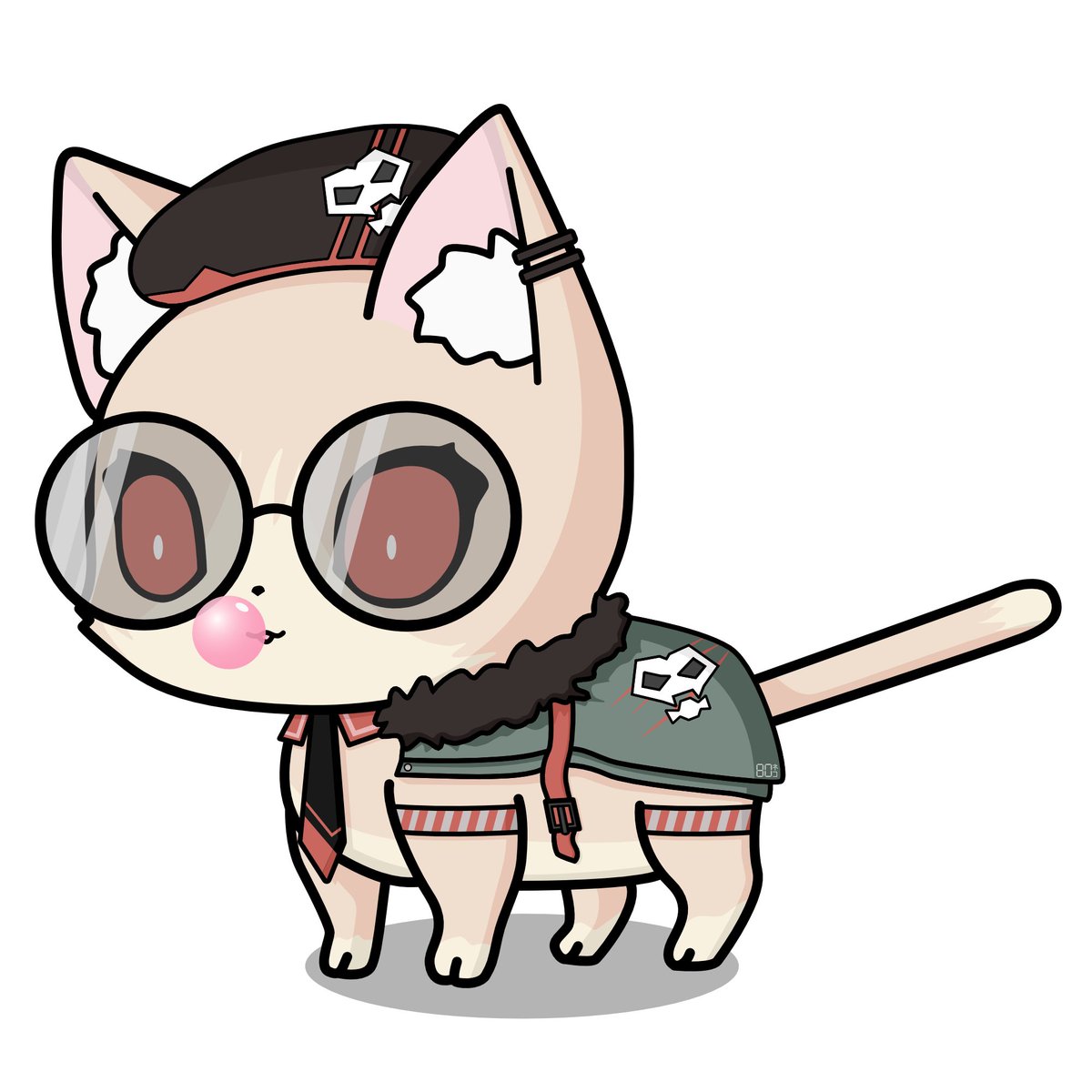 Tallas75's tweet image. I decided to try making something for the Cat Cafe event. I had to make my favourite from GFL 1, Type 80! Here&apos;s hoping she returns one day... Lol.

#GirlsFrontline2Exilium #gfl2exiliumFanWorkContest