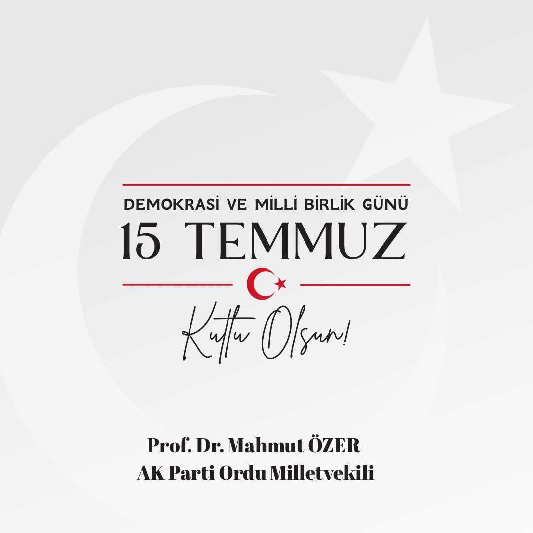 Milletin Zaferi, Millî İradenin Destanı: 15 Temmuz…

Bir asır önce, Gazi Mustafa Kemal Atatürk’ün önderliğinde yazdığımız Kurtuluş Savaşı destanı, sadece bir toprak mücadelesi değil; aynı zamanda bir irade, bir hürriyet ve bağımsızlık yürüyüşüydü. O gün Anadolu’nun dört bir