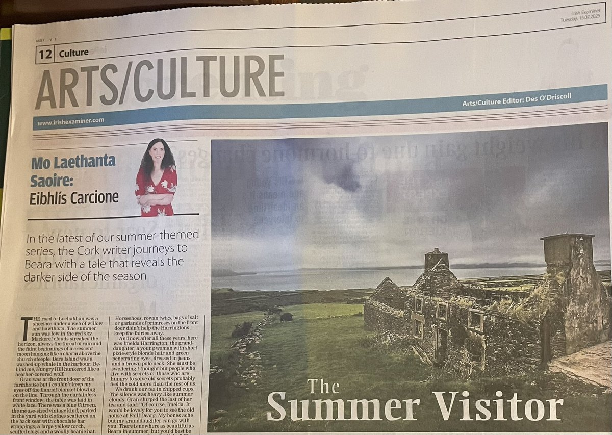 Delighted my dark summer tale The Summer Visitor is featured in today’s <a href="/irishexaminer/">Irish Examiner</a> as part of its summer-themed writing series. Thank you <a href="/desodr1/">desod</a> <a href="/IEArtsCulture/">Irish Examiner Arts & Culture</a> irishexaminer.com/lifestyle/arts…