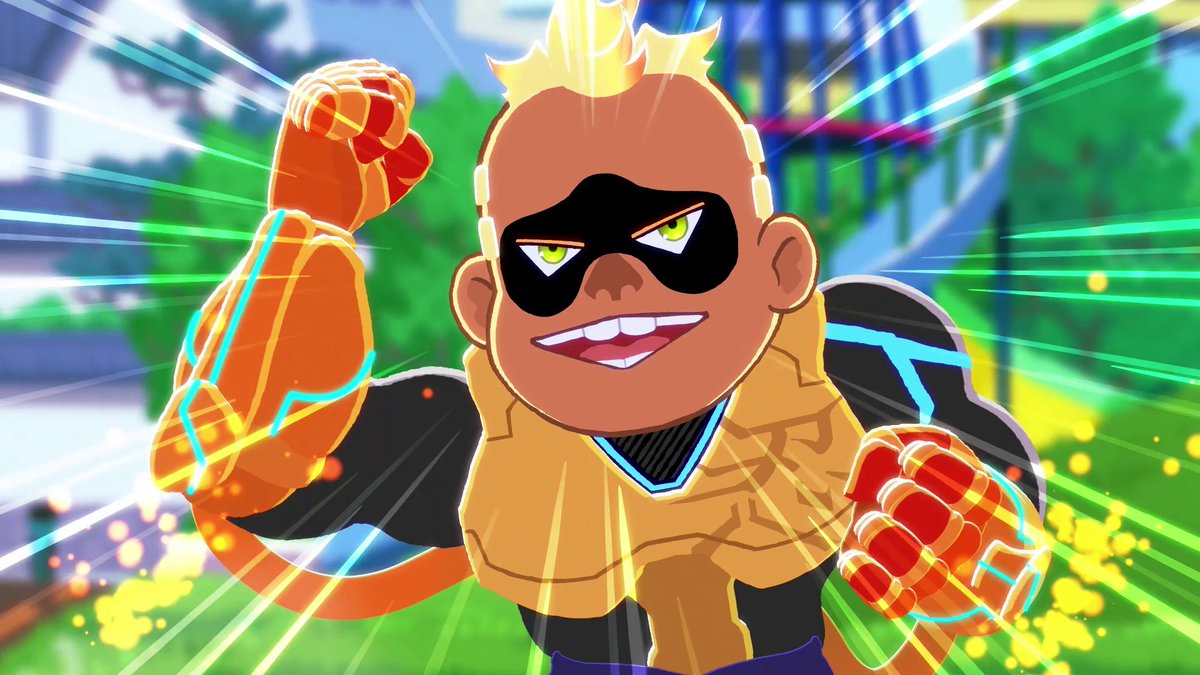 elemon_anime_jp's tweet image. 🌟キャラクター紹介🌟
【名前】トーマス

チーム・ニンジャの一人で食いしん坊、常にホットドッグを食べている🌭
スーパーヒーローに憧れていて、ニンジャスーツのおかげでムキムキになれる💪🔥

🎬本編は公式YouTube・U-nextほかで配信中！
#アニメ #科学 #ELEMON