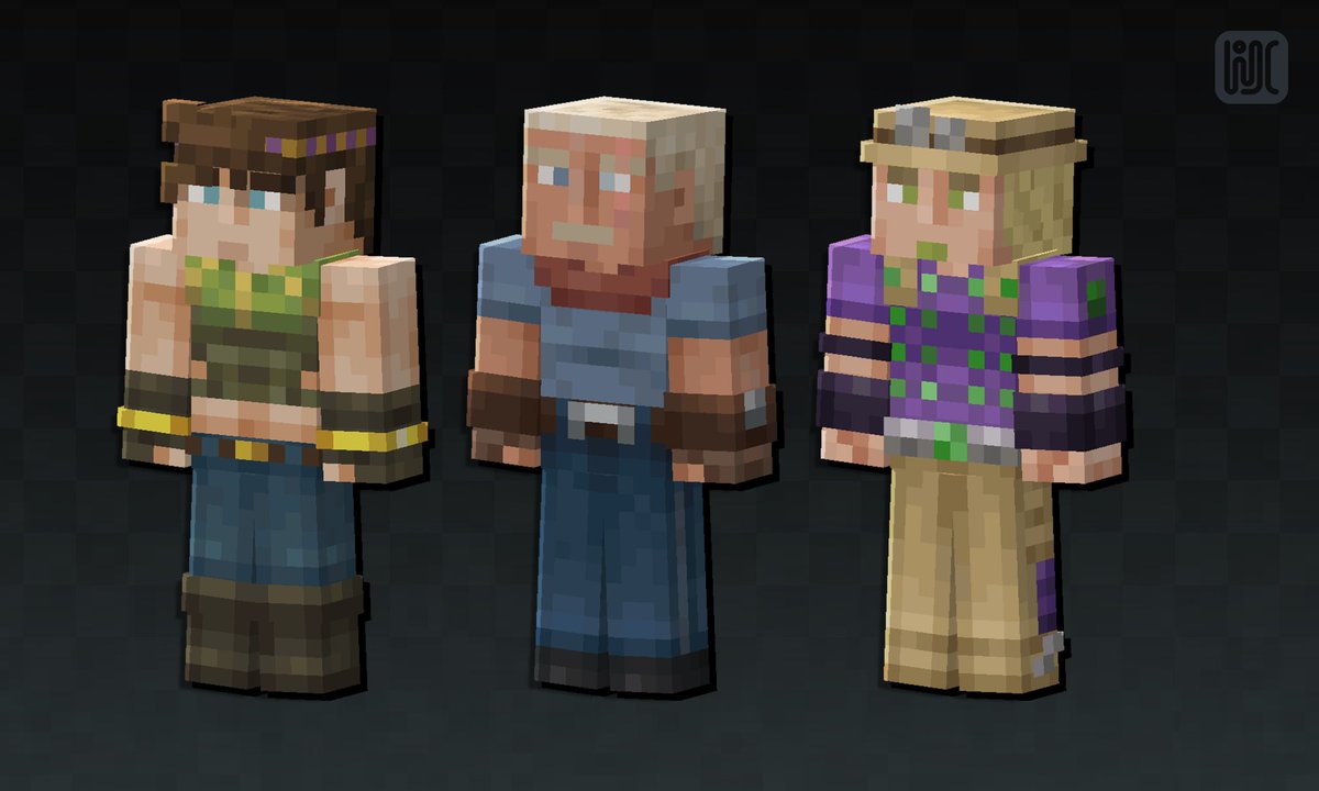 hidyk_official's tweet image. The rest of the character skins from JoJo
I never thought it would be possible to recreate such striking images with so many small details
#minecraft #jojo #anime #pixelart #blockbench