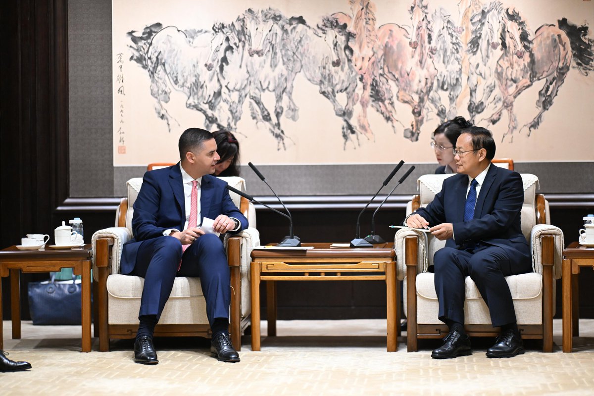 MFTMalta's tweet image. In China @DeputyPMIanBorg held talks with the Minister of Culture and Tourism, H.E. Sun Yeli.
gov.mt/en/Government/…