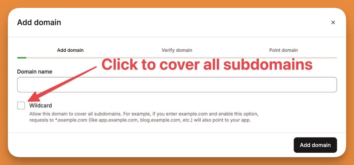 sevalla_hosting's tweet image. Want wildcard subdomains for your project?
No problem! It's just one click away.
The SSL certificate will be handled for you automatically.