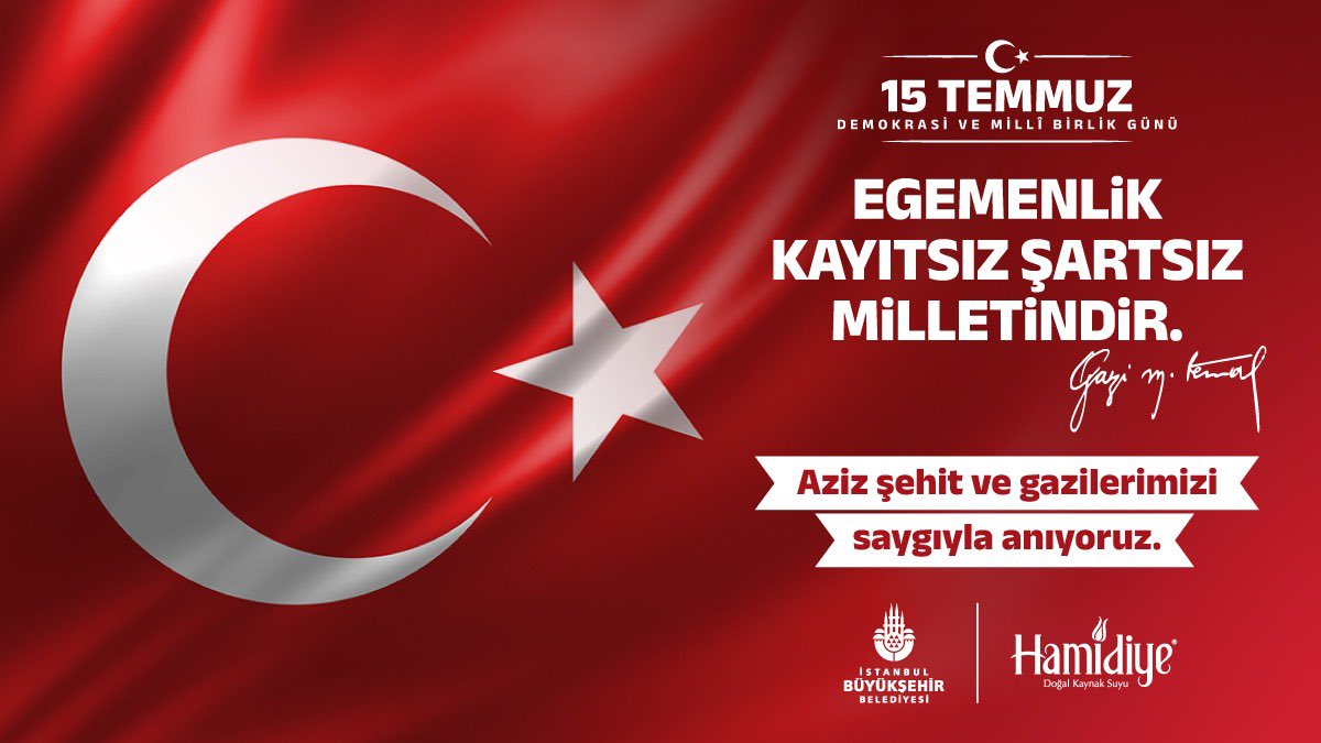 hamidiyeas's tweet image. “Egemenlik kayıtsız şartsız milletindir.”

Aziz şehit ve gazilerimizi saygıyla anıyoruz.