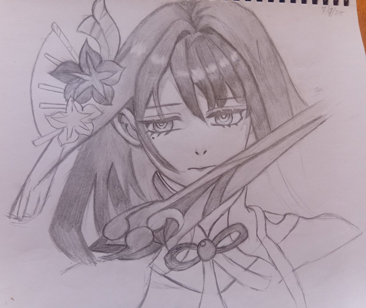 ChristyStay's tweet photo. It really is just my finger, a cheap hb pencil and an even cheaper eraser against the world of art.
#GenshinImpact #RaidenEi #artwork https://t.co/p5lGNBazYr