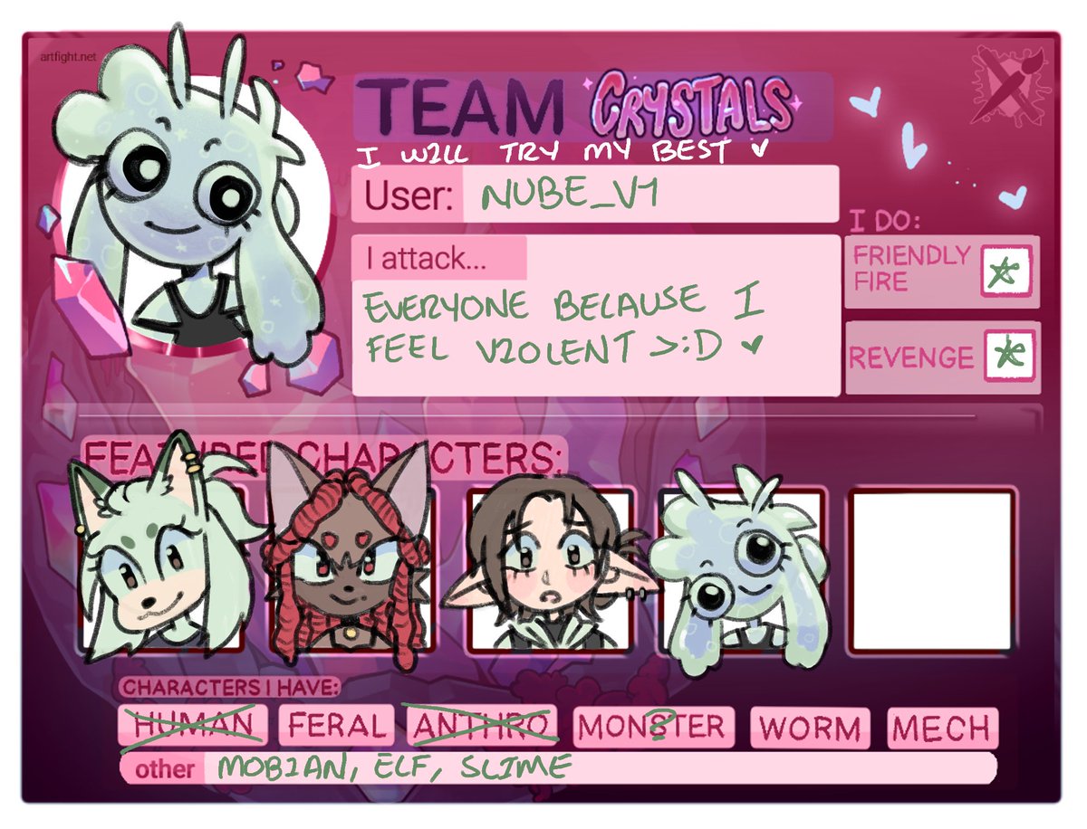 nube_v1's tweet image. I JOINED, IS NEVER TOO LATE, FJIGHT ME? #artfight2025