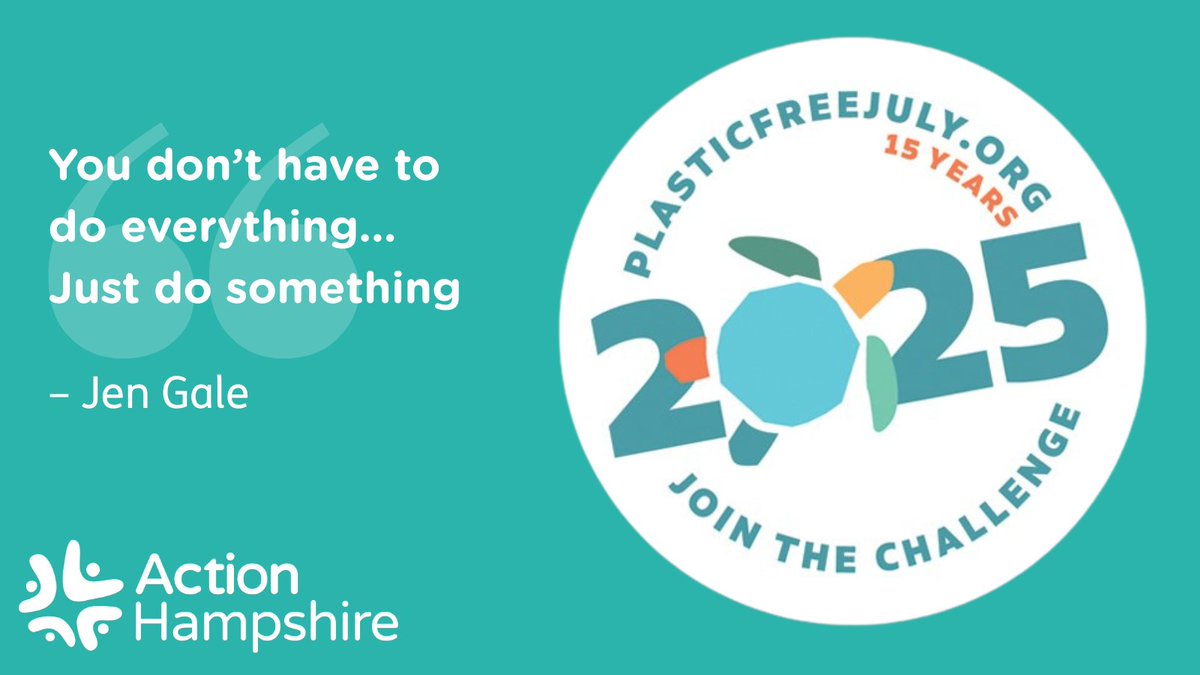 Small changes can make a big difference! Helena from our Comms Team shares five easy, guilt-free ways to cut down on plastic this month. 

👉 Read her blog here: lght.ly/lfmne3n

Tell us your pledge using #PlasticFreeJuly and tag Action Hampshire