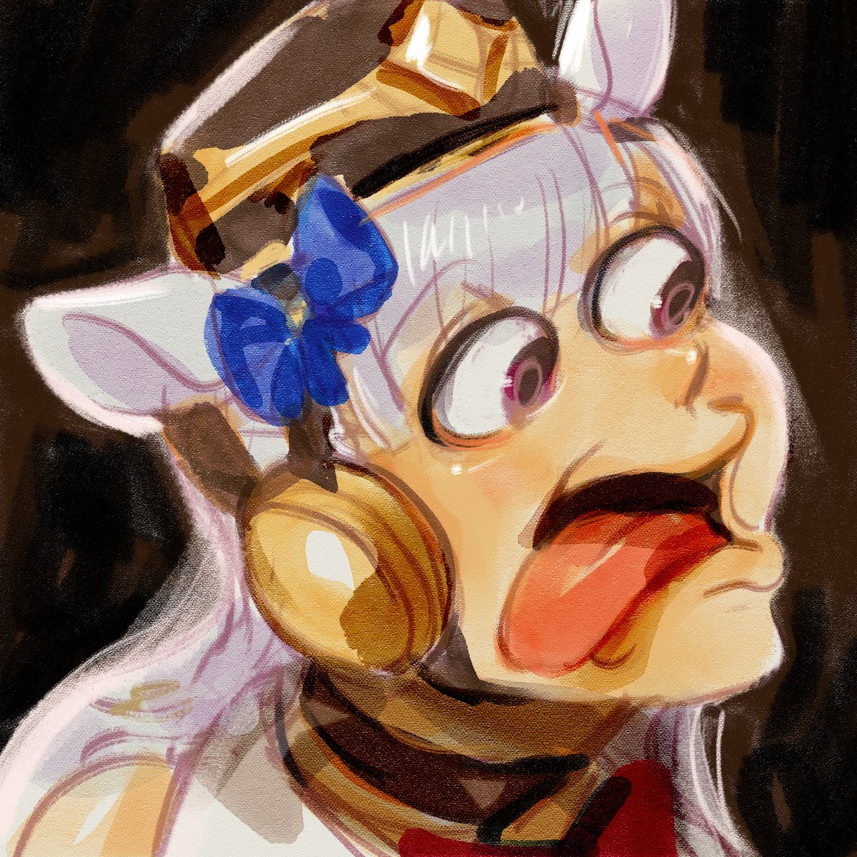 nightmareSyrup's tweet image. Free pfp.... for your honse needs.
just saw the horse making funny faces.