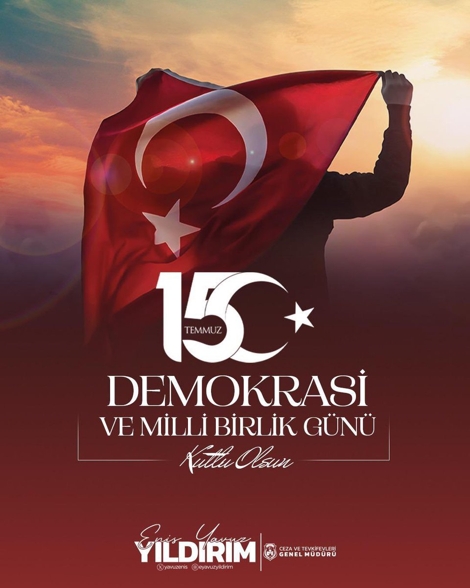 Demokrasi ve Milli Birlik günümüz kutlu olsun…15 Temmuz’un yıl dönümü münasebetiyle, ihanetin önüne siper olarak canlarını feda eden şehitlerimize, Allah’tan rahmet, gazilerimize de şifalar ve sağlıklı uzun ömürler diliyorum. UNUTMAYACAĞIZ... #15TemmuzuUnutmaUnutturma