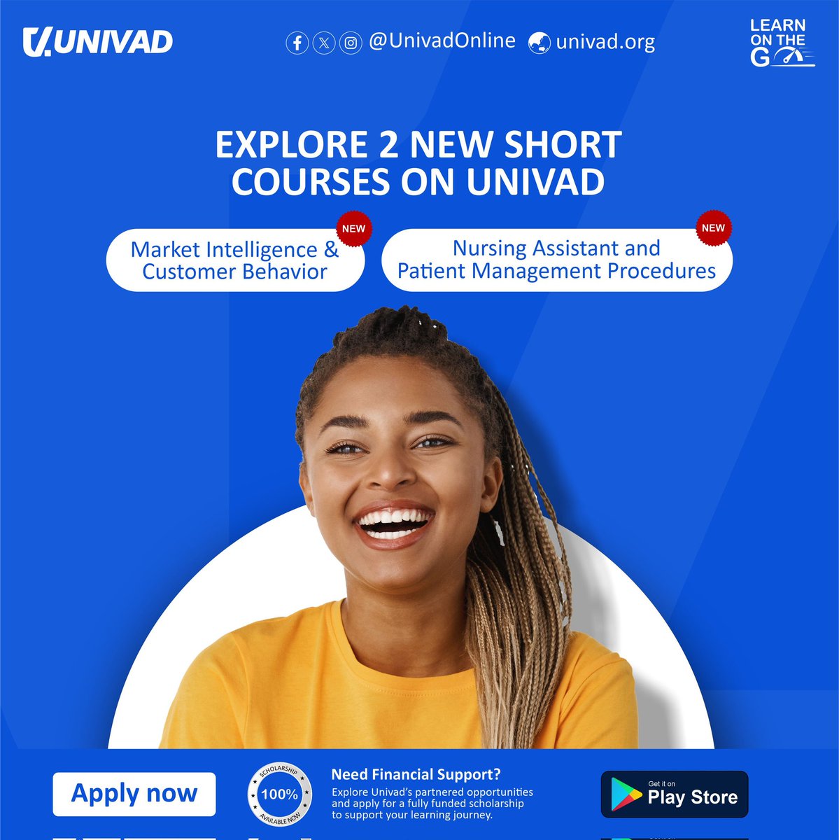 UnivadOnline's tweet photo. We’ve expanded our academic offerings with two new Short Courses, thoughtfully developed to meet evolving industry demands and equip learners with practical, job-ready skills.
These courses provide rigorous, self-paced learning.
Explore: https://t.co/AUBM4qiJyA https://t.co/XGYdGfV72i