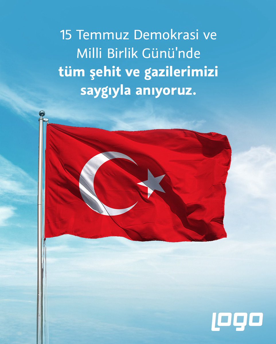 15 Temmuz Demokrasi ve Milli Birlik Günü’nde tüm şehit ve gazilerimizi saygıyla anıyoruz.
 
#Logoİşbaşı