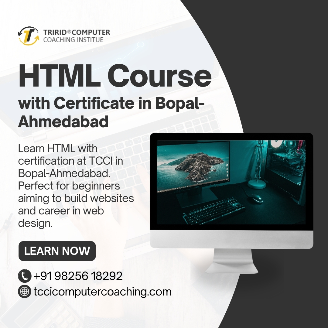 tccicomputer's tweet image. Learn HTML with certification at TCCI in Bopal-Ahmedabad. Perfect for beginners aiming to build websites and career in web design.

👉 tccicomputercoaching.wordpress.com/2025/07/15/htm…

#HTMLCourse #WebDesignAhmedabad #LearnHTML #TCCIInstitute #HTMLCertificate #BopalClasses