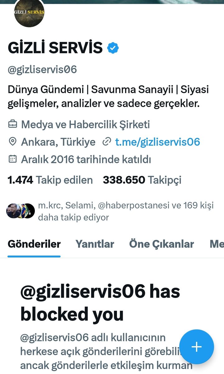 Beni kemalistler, fetöcüler, vehabiler sevmez.
Küfür etmedim, hakaret etmedim. 
Sen niye blokladın gizli servis?
