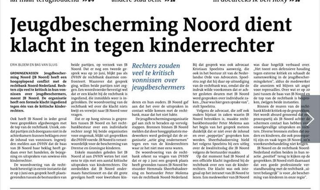 𝐊𝐢𝐧𝐝𝐞𝐫𝐫𝐞𝐜𝐡𝐭𝐞𝐫𝐬 𝐭𝐞 𝐤𝐫𝐢𝐭𝐢𝐬𝐜𝐡? 𝐉𝐞𝐮𝐠𝐝𝐛𝐞𝐬𝐜𝐡𝐞𝐫𝐦𝐢𝐧𝐠 𝐍𝐨𝐨𝐫𝐝 𝐩𝐢𝐤𝐭 𝐡𝐞𝐭 𝐧𝐢𝐞𝐭 𝐦𝐞𝐞𝐫!

Oh, wat een drama in het noorden! Jeugdbescherming Noord (JB Noord) heeft het helemaal gehad met die vervelende kinderrechters van de rechtbank