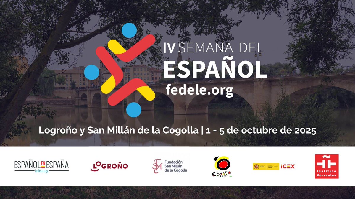 🌟 The Spanish Week by <a href="/federacionele/">FEDELE</a> is back! 
👉fedele.org/en/semana-del-…

Join online on Sept 29-30 and in #LaRioja from Oct 1-5. Connecting language and tourism agencies, federated &amp; international centers, students, faculty, and management teams.

#semanaespañol25 #VisitSpain