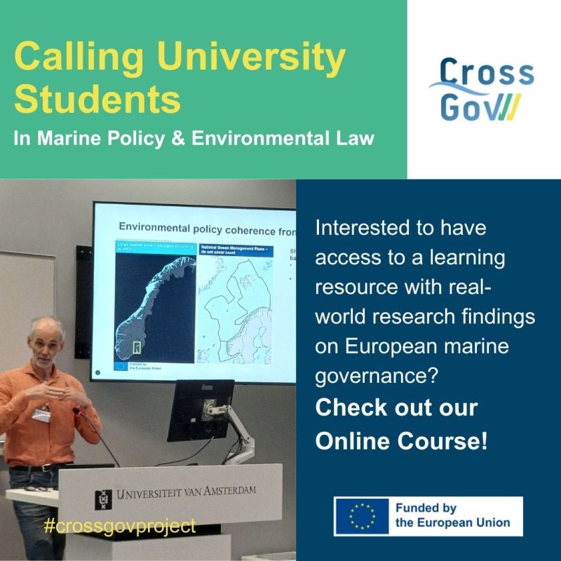 🌊 Were you part of the CrossGov Summer School and want to keep learning? You can now access the online course. Choose the module (4 included!) that interests you or take the full course for the complete policy coherence journey.

🎓 Enroll today! crossgov.eu/mooc/