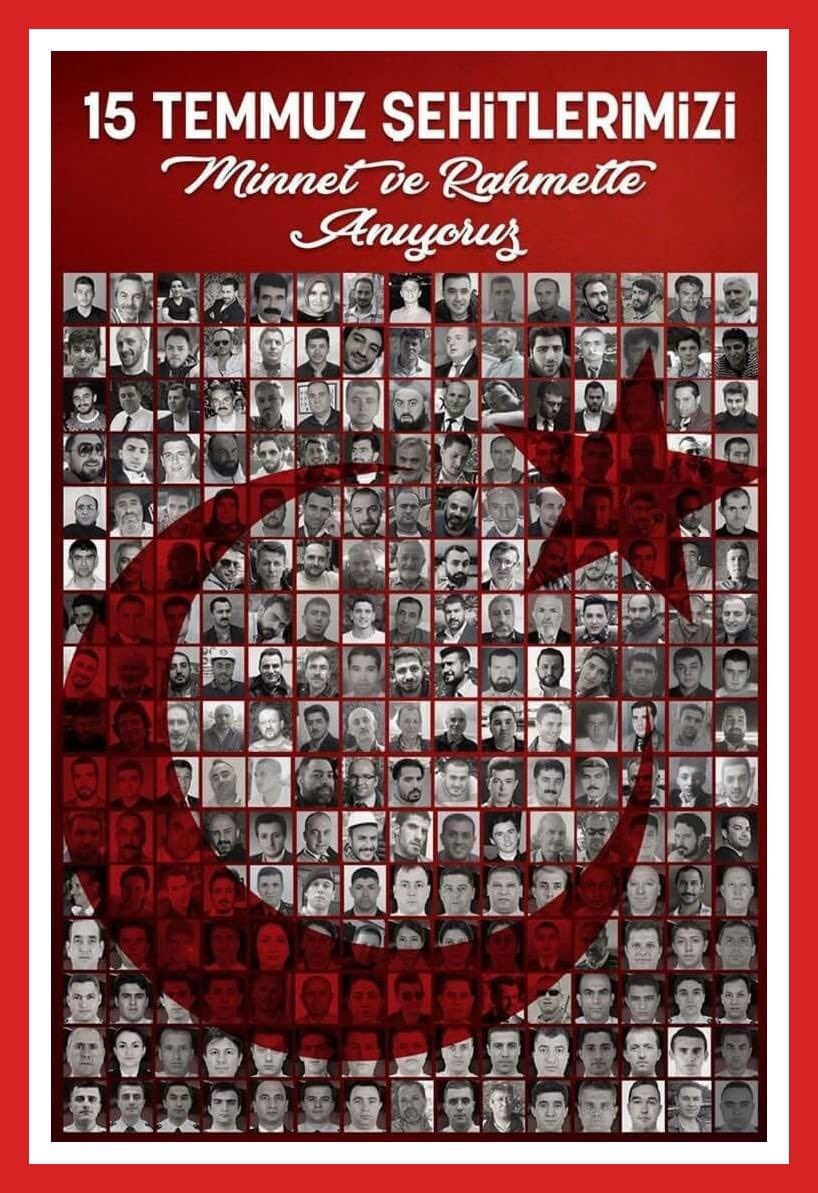 #15TemmuzDestanı ne unutur ne de unuttururuz. Aziz şehitlerimizin ruhu şad, mekanları cennet olsun.