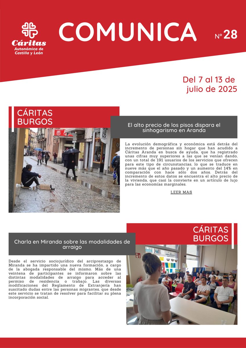 Cáritas Valladolid (@cadiocva) on Twitter photo 🗞️ ¡Ya está disponible el boletín semanal de <a href="/CaritasCyL/">Caritas Autonómica Castilla y León</a>!
🔴 No te pierdas las noticias más relevantes de esta semana en Castilla y León.
👉🏻 caritascastillayleon.org/blog/boletin-c… 🗞️ ¡Ya está disponible el boletín semanal de <a href="/CaritasCyL/">Caritas Autonómica Castilla y León</a>!
🔴 No te pierdas las noticias más relevantes de esta semana en Castilla y León.
👉🏻 caritascastillayleon.org/blog/boletin-c…