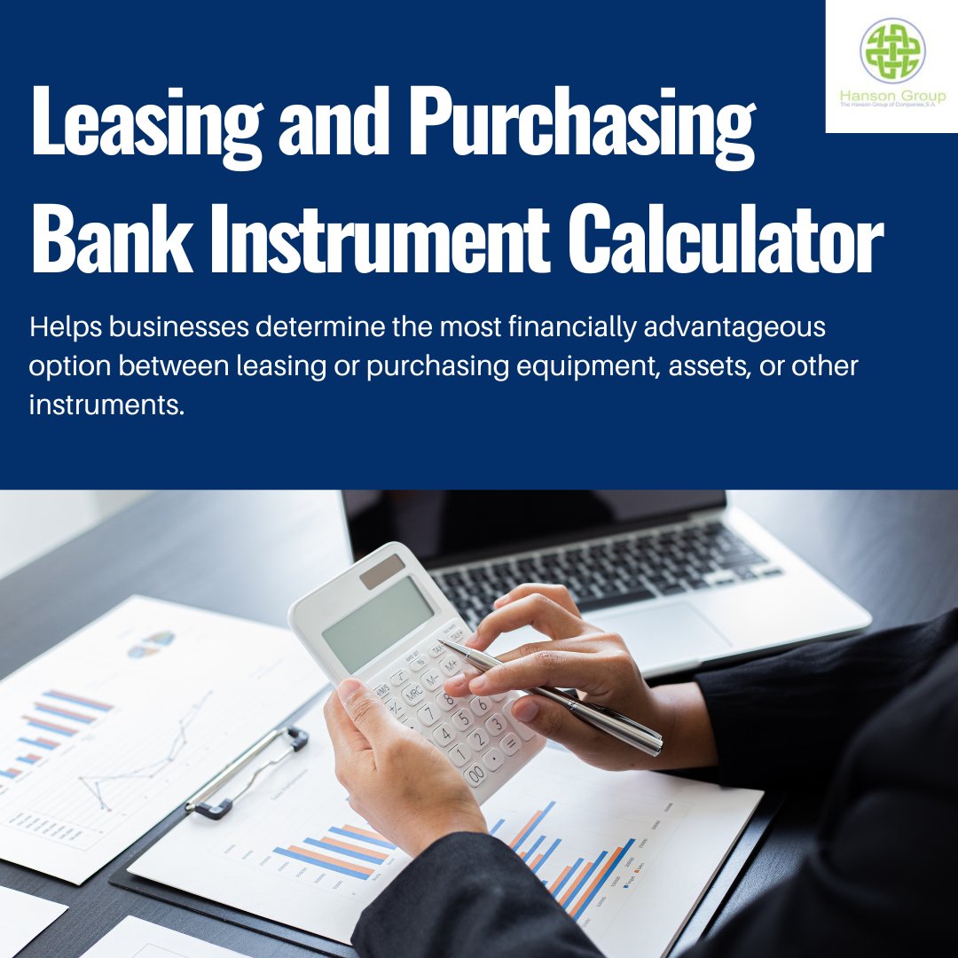 GroupHanson's tweet photo. Explore our Bank Instrument Calculator to estimate costs and returns with ease. Whether you're leasing or purchasing, make informed decisions backed by precision and expertise.
#bankinstruments #bgleasing #financialplanning #investmenttools #thehansongroup #monetizeInstruments https://t.co/Wm1pvZkt9N