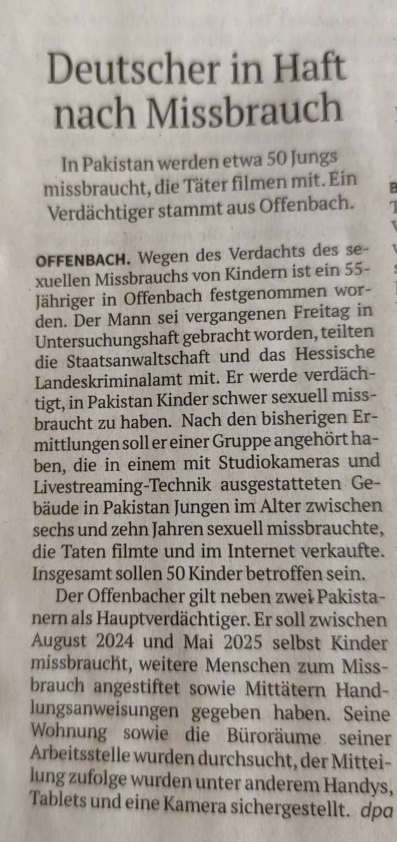 _Binchen01's tweet image. Jaja, die GUTEN DEUTSCHEN sind ja alle Engel und nur die BรSEN AUSLรNDER sind die Verbrecher!
Was wohl @MdlBehrendt und Co. zu dem Bericht sagen? Ich weiร es:
"Die GRรNEN sind schuld, ganz wichtig! Die Kinder sind zweitrangig!"
๐คฎ
(Artikel aus der heutigen "FRANKENPOST")