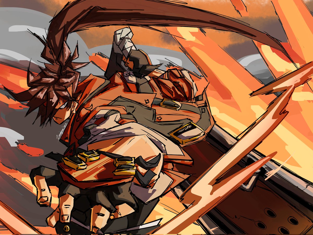 jon_lasagna's tweet photo. Sol Badguy #GuiltyGearStrive #digitalart https://t.co/2Ip6UiSPtN