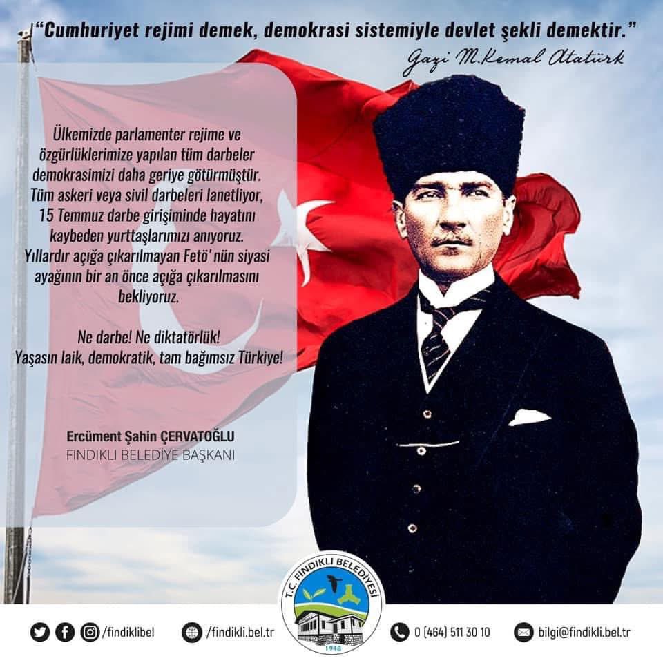 Ne darbe, ne diktatörlük!
Yaşasın laik, demokratik, tam bağımsız Türkiye! 

#15Temmuz